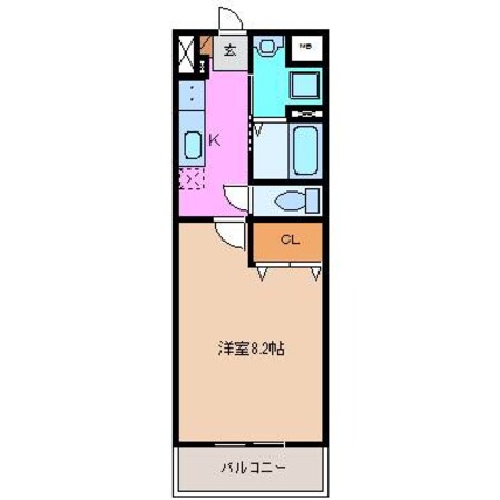 桃園駅 徒歩20分 5階の物件間取画像